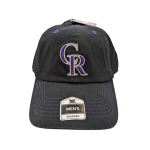 MLB Colorado Rockies Cap Hat Adult Adjustable Black Cotton Men Women Baseball